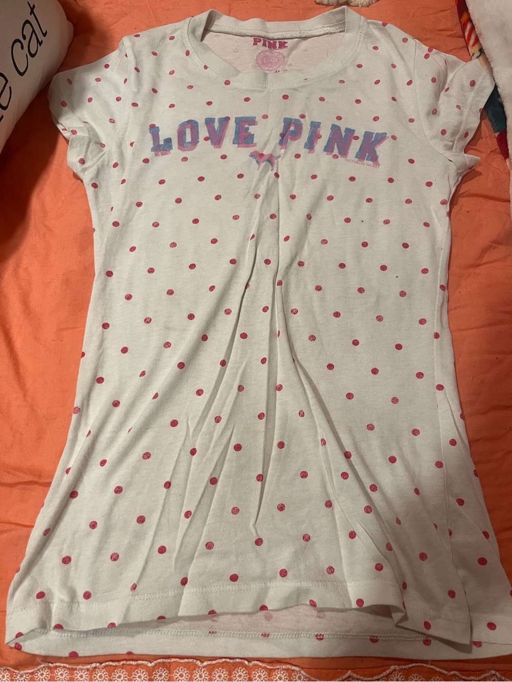 PINK Victoria’s Secret White Logo Tee Shirt